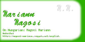 mariann magosi business card